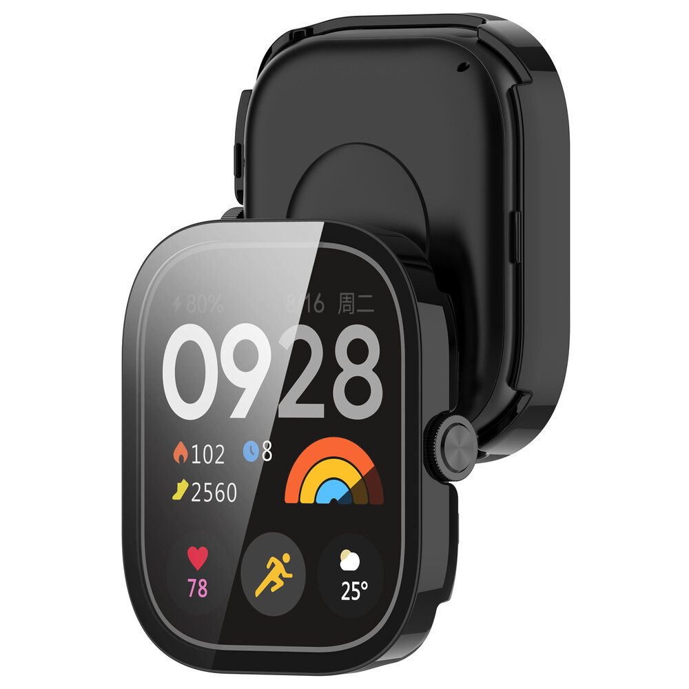 Strap-it Strap-it Coque rigide avec verre Redmi Watch 4 (noir)