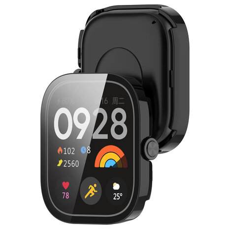 Strap-it Strap-it Coque rigide avec verre Redmi Watch 4 (noir)