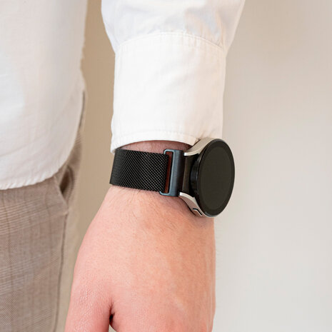 Strap-it Strap-it Bracelet Milanais 'One push' Samsung Galaxy Watch 5 44mm (noir)