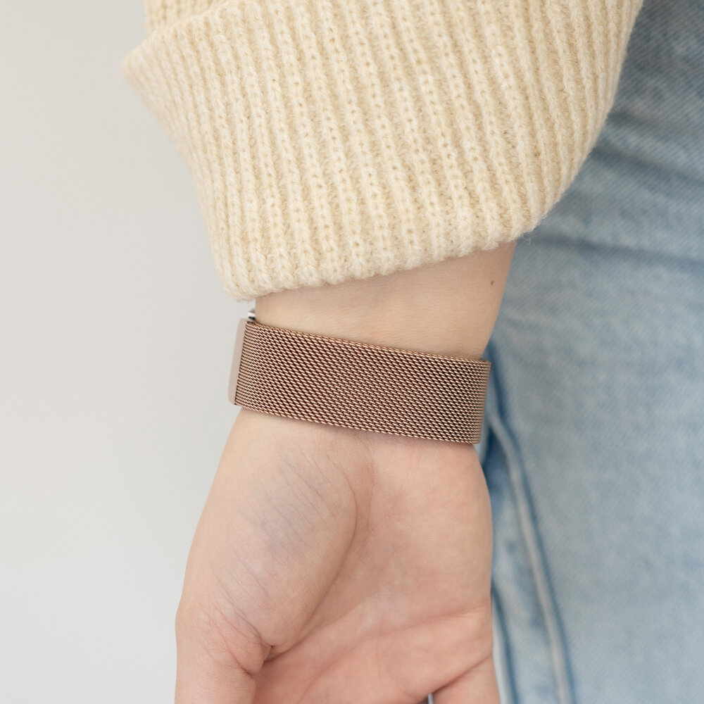 Strap-it Strap-it Bracelet Milanais 'One push' Samsung Galaxy Watch 6 Classic 47mm (or rose)