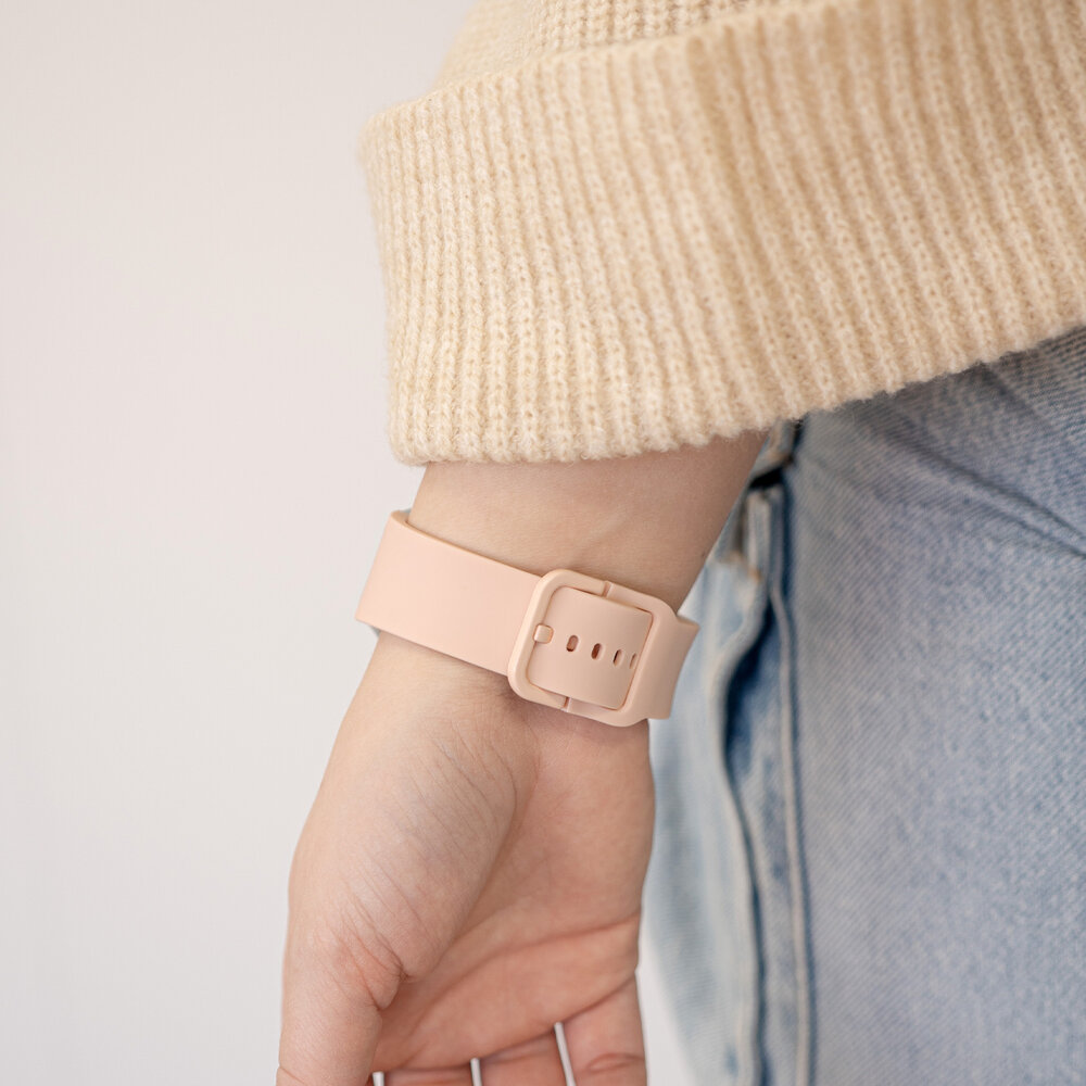 Strap-it Strap-it Bracelet silicone 'One push' Samsung Galaxy Watch 4 40mm (rose)