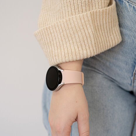 Strap-it Strap-it Bracelet silicone 'One push' Samsung Galaxy Watch 6 44mm (rose)