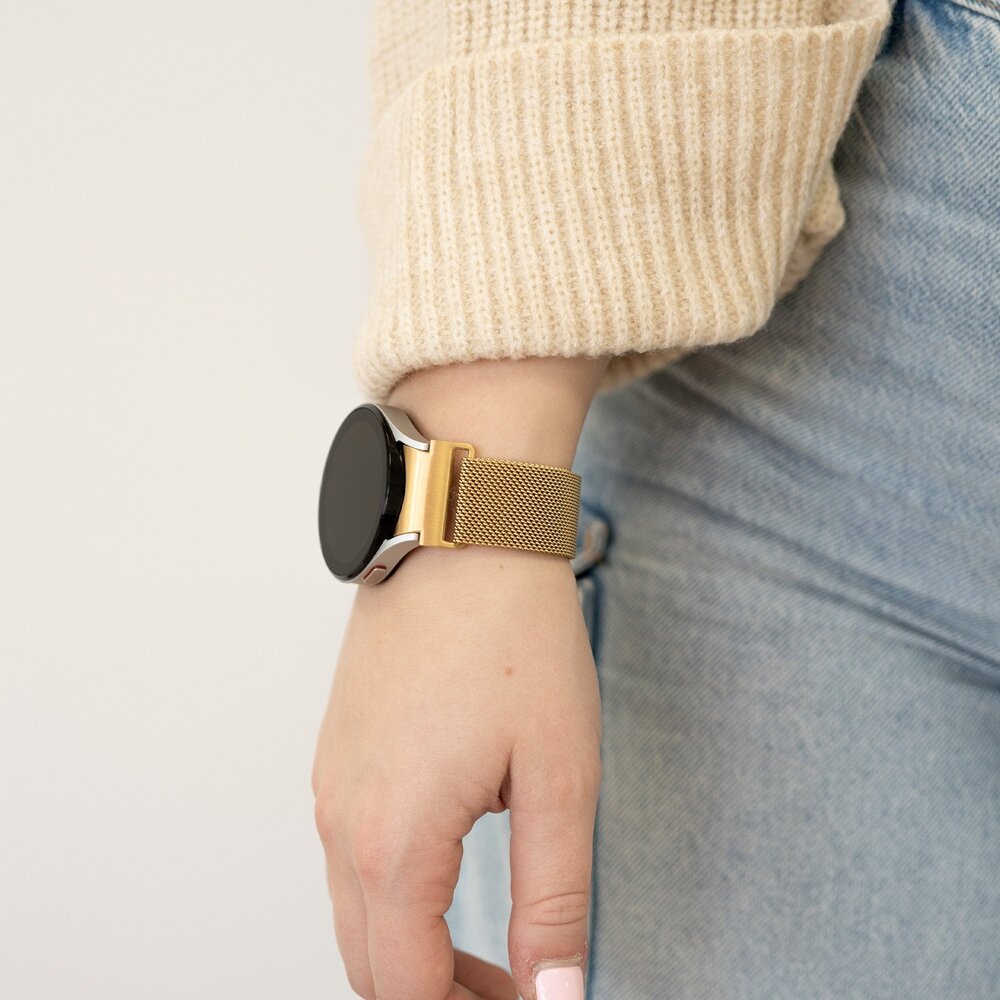 Strap-it Strap-it Bracelet Milanais 'One push' Samsung Galaxy Watch 4 Classic 42mm (or)