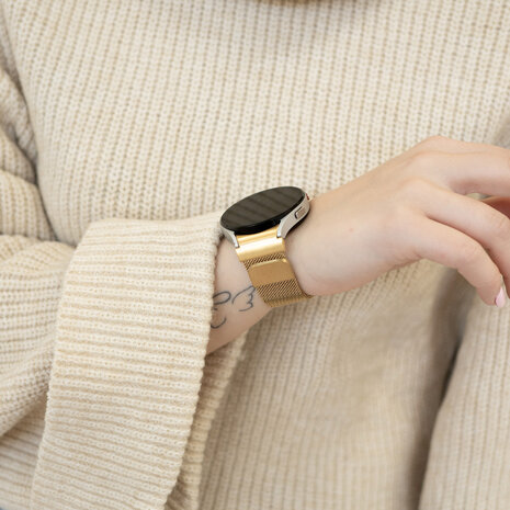 Strap-it Strap-it Bracelet Milanais 'One push' Samsung Galaxy Watch 4 Classic 42mm (or)