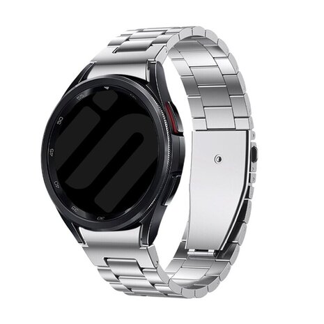 Strap-it Strap-it Bracelet acier 'One push' Samsung Galaxy Watch 4 Classic 42mm (argent)