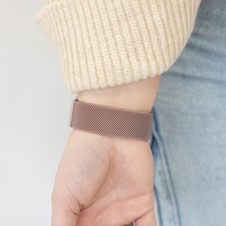 Strap-it Strap-it Bracelet Milanais 'One push' Samsung Galaxy Watch 5 Pro (rose)