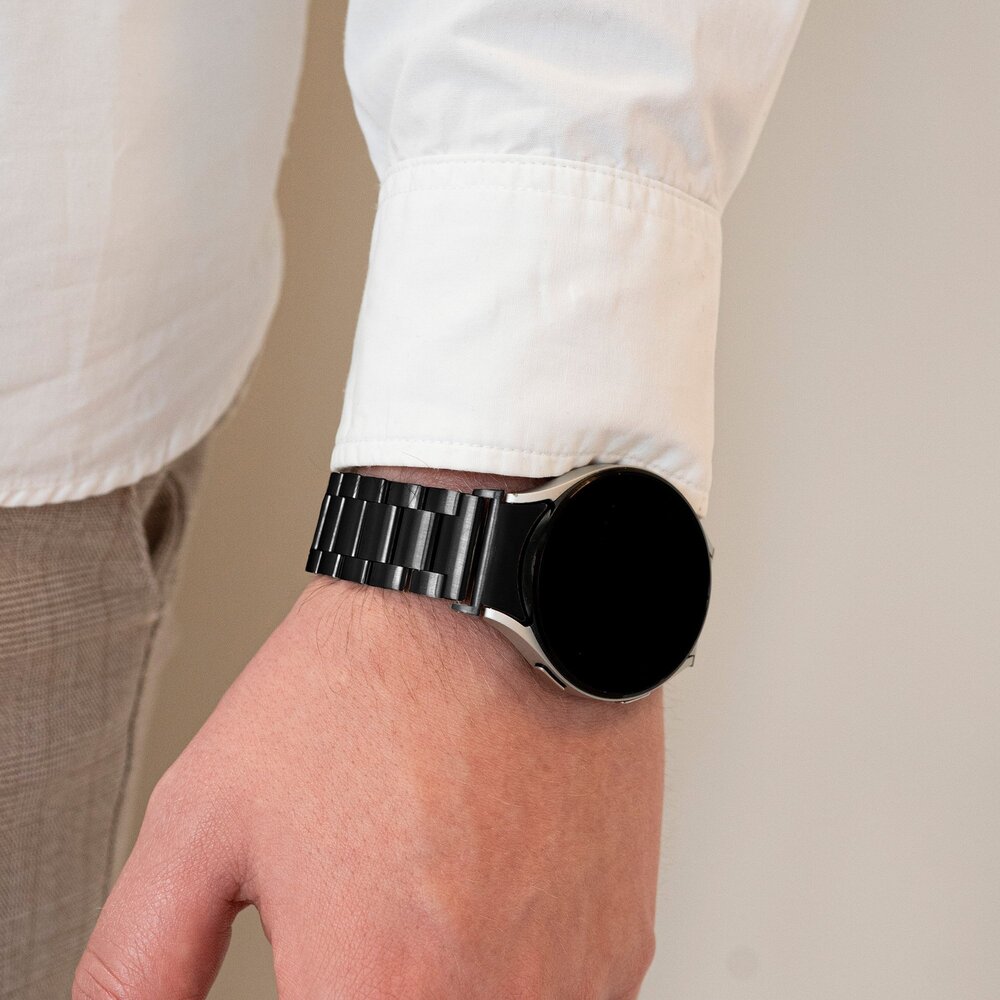 Strap-it Strap-it Bracelet acier 'One push' Samsung Galaxy Watch 6 40mm (noir)