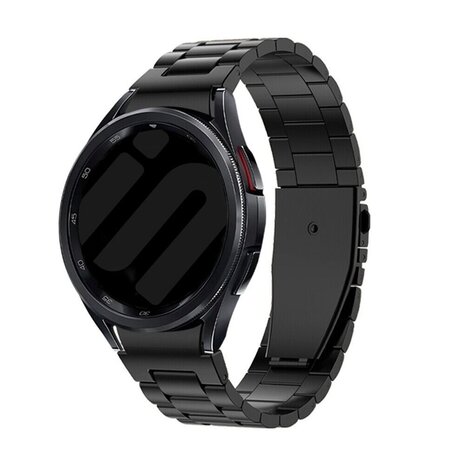 Strap-it Strap-it Bracelet acier 'One push' Samsung Galaxy Watch 4 40mm (noir)