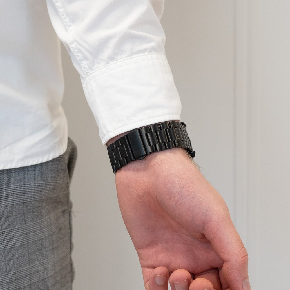 Bandz Bandz Bracelet titane 'Classic' Amazfit GTR 4 (noir) Bandz Bandz Bracelet titane 'Classic' Amazfit GTR 4 (noir)