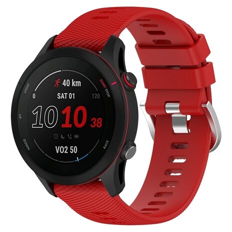 Strap-it Strap-it Bracelet silicone Garmin Forerunner 255 (rouge)