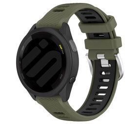Strap-it Bracelet sport á boucle Garmin Forerunner 255 (olive/noir)