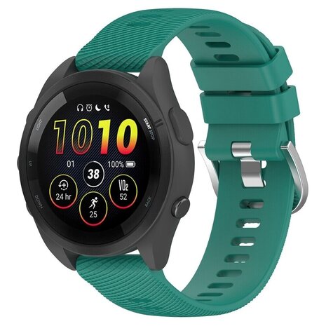 Strap-it Strap-it Bracelet silicone Garmin Forerunner 265 (vert sapin)