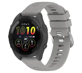 Strap-it Bracelet silicone Garmin Forerunner 265 (gris clair)