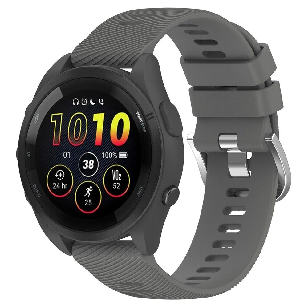 Strap-it Strap-it Bracelet silicone Garmin Forerunner 265 (gris foncé)