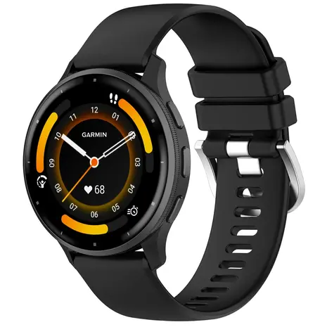 Strap-it Strap-it Bracelet silicone classique Garmin Venu 3 (noir)