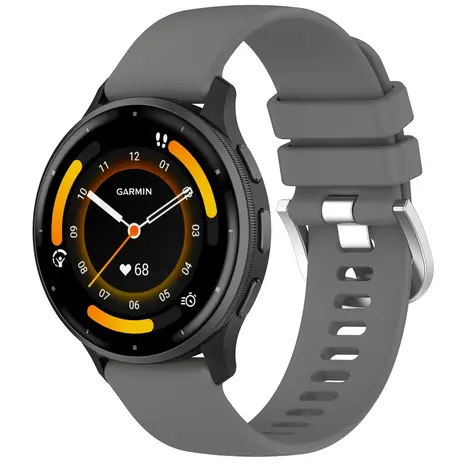 Strap-it Strap-it Bracelet silicone classique Garmin Venu 3 (gris foncé)
