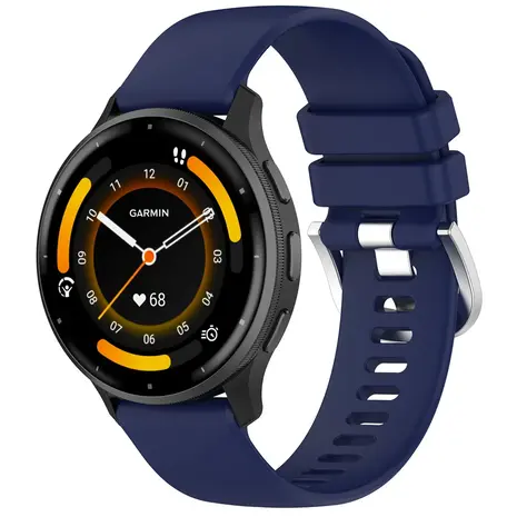 Strap-it Strap-it Bracelet silicone classique Garmin Venu 3 (bleu foncé)