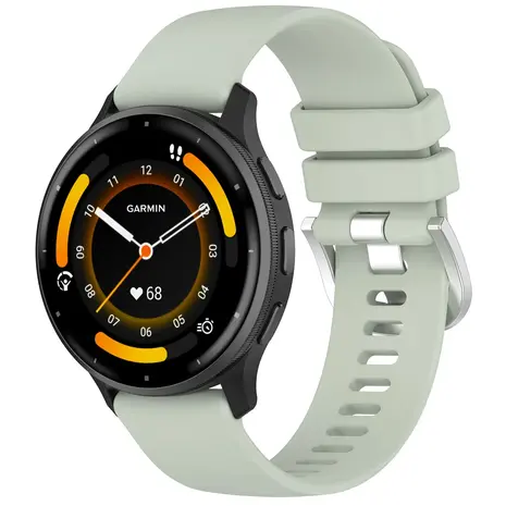 Strap-it Strap-it Bracelet silicone classique Garmin Venu 3 (vert clair)