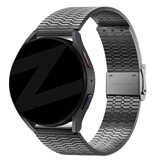 Bandz Bandz Bracelet acier réglable Amazfit GTS 4 (Mini) (noir)