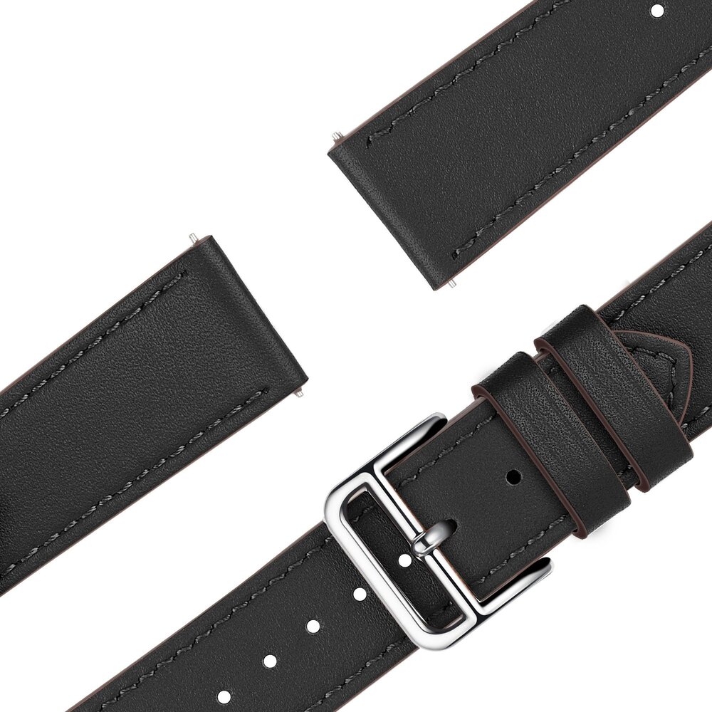 Bandz Bandz Bracelet cuir 'Deluxe' Amazfit GTR Mini (noir)
