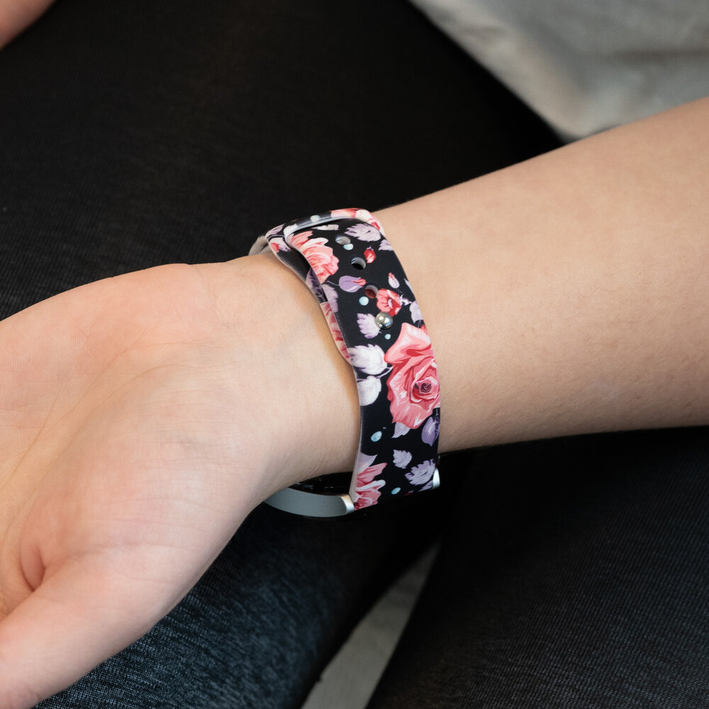 Bandz Bandz Bracelet silicone 'Flowers' Amazfit GTR Mini