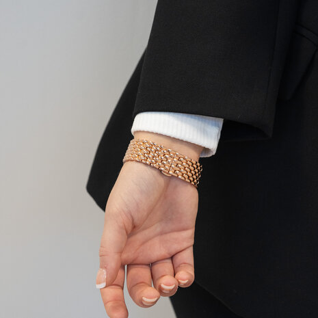 Bandz Bandz Bracelet acier 'Dragón' Amazfit Bip 3 (Pro) (or rose)