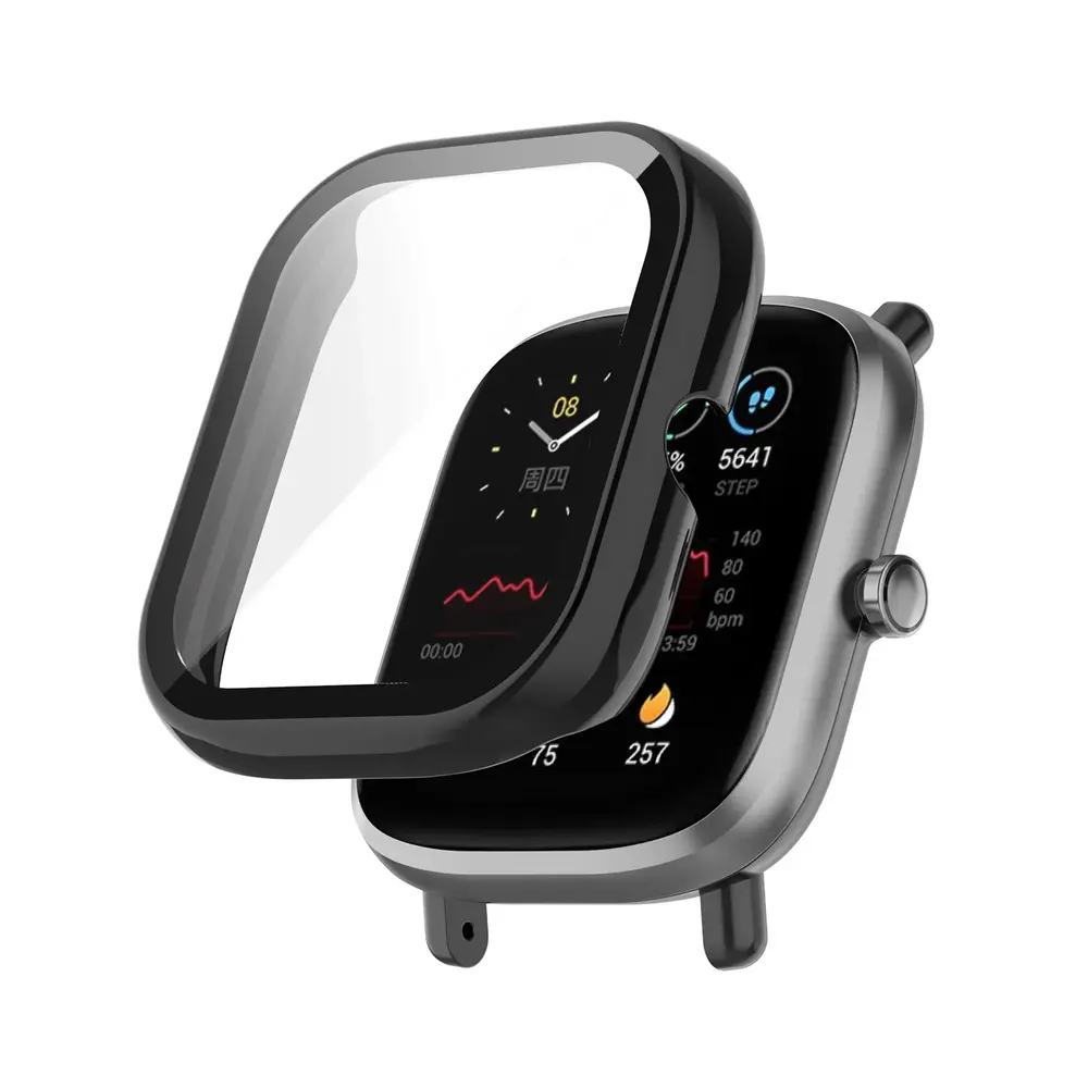 Strap-it Strap-it Coque rigide avec verre Amazfit Bip U (Pro) (noir)