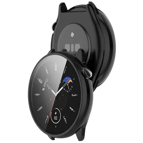 Strap-it Strap-it Coque rigide avec verre Amazfit GTR Mini (noir)