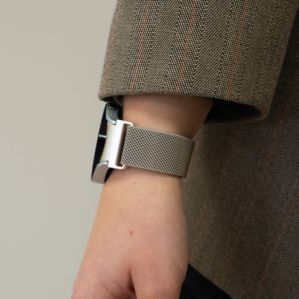 Strap-it Strap-it Bracelet Milanais 'One push' Samsung Galaxy Watch 4 Classic 42mm (champagne)