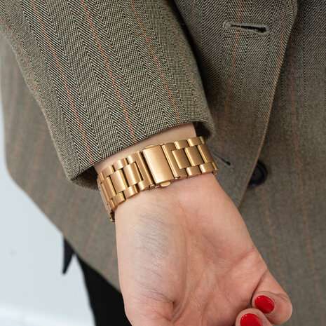 Strap-it Strap-it Bracelet acier 'One push' Samsung Galaxy Watch 5 Pro (or rose)