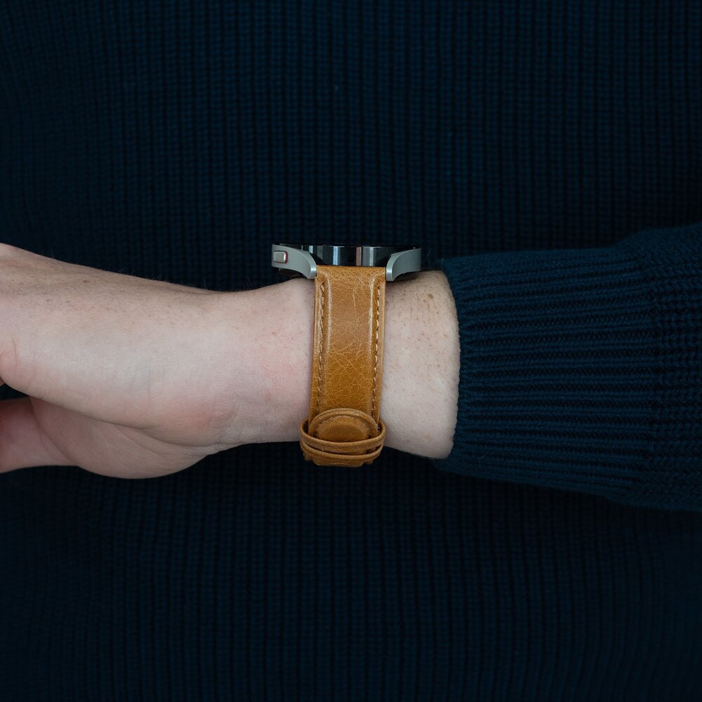 Bandz Bandz Bracelet cuir 'Classic' Amazfit Active (brun)