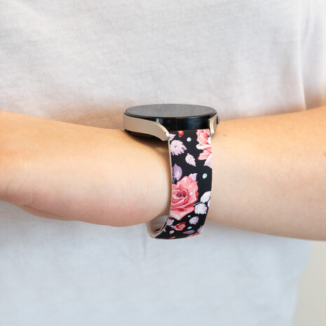 Bandz Bandz Bracelet silicone 'Flowers' Amazfit Active