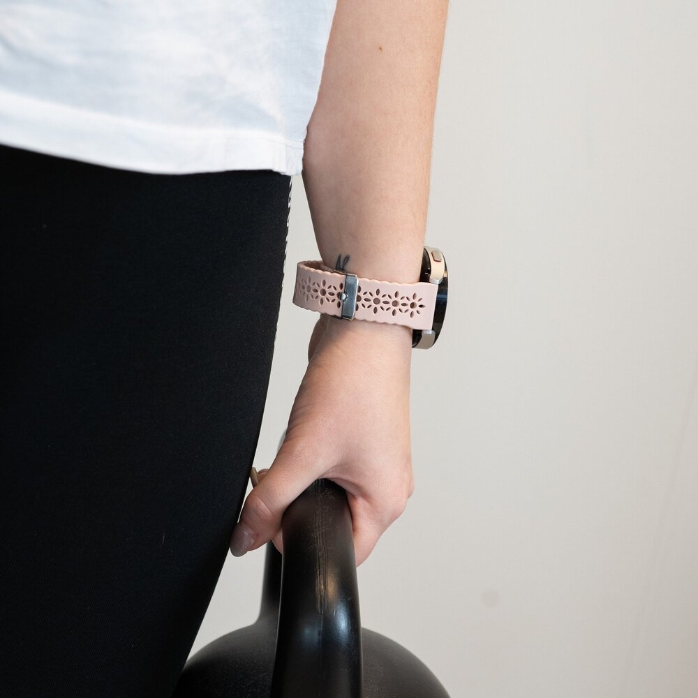 Bandz Bandz Bracelet silicone avec motif floral Amazfit Active (rose)