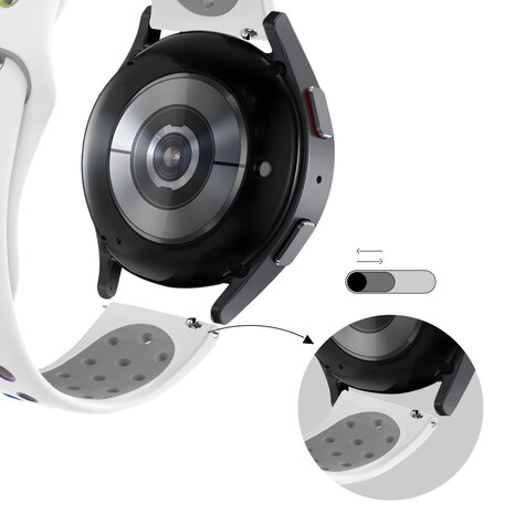 Bandz Bandz Bracelet sport 'Deluxe' Amazfit Active (blanc/colorée)