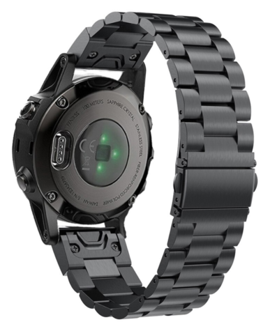 Strap it Strap it Bracelet acier Garmin Epix Pro Gen 2 42mm noir