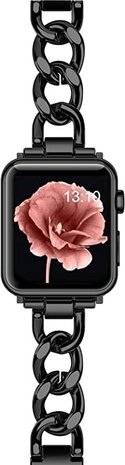 Strap-it Strap-it Bracelet chaîne acier Apple Watch (noir)