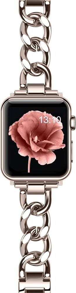 Strap-it Strap-it Bracelet chaîne acier Apple Watch (lumiére stellaire)