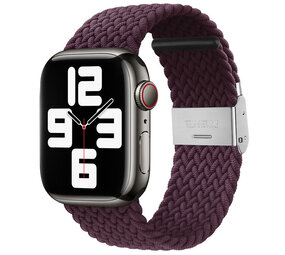 Strap-it Bracelet tressé Apple Watch (cerise noire)