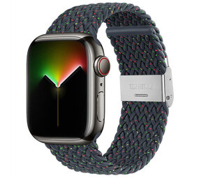 Strap-it Bracelet tressé Apple Watch (bleu-gris mélanger)