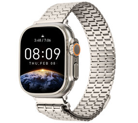 Strap-it Bracelet en maille métallique de luxe Apple Watch (lumiére stellaire)