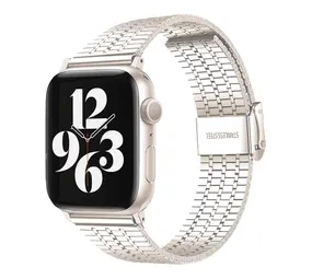 Strap-it Bracelet acier inoxydable Apple Watch (lumiére stellaire)