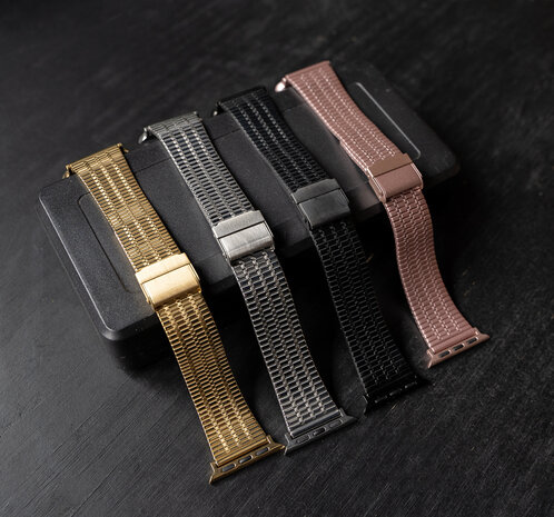 Strap-it Strap-it Bracelet acier inoxydable Apple Watch (lumiére stellaire)