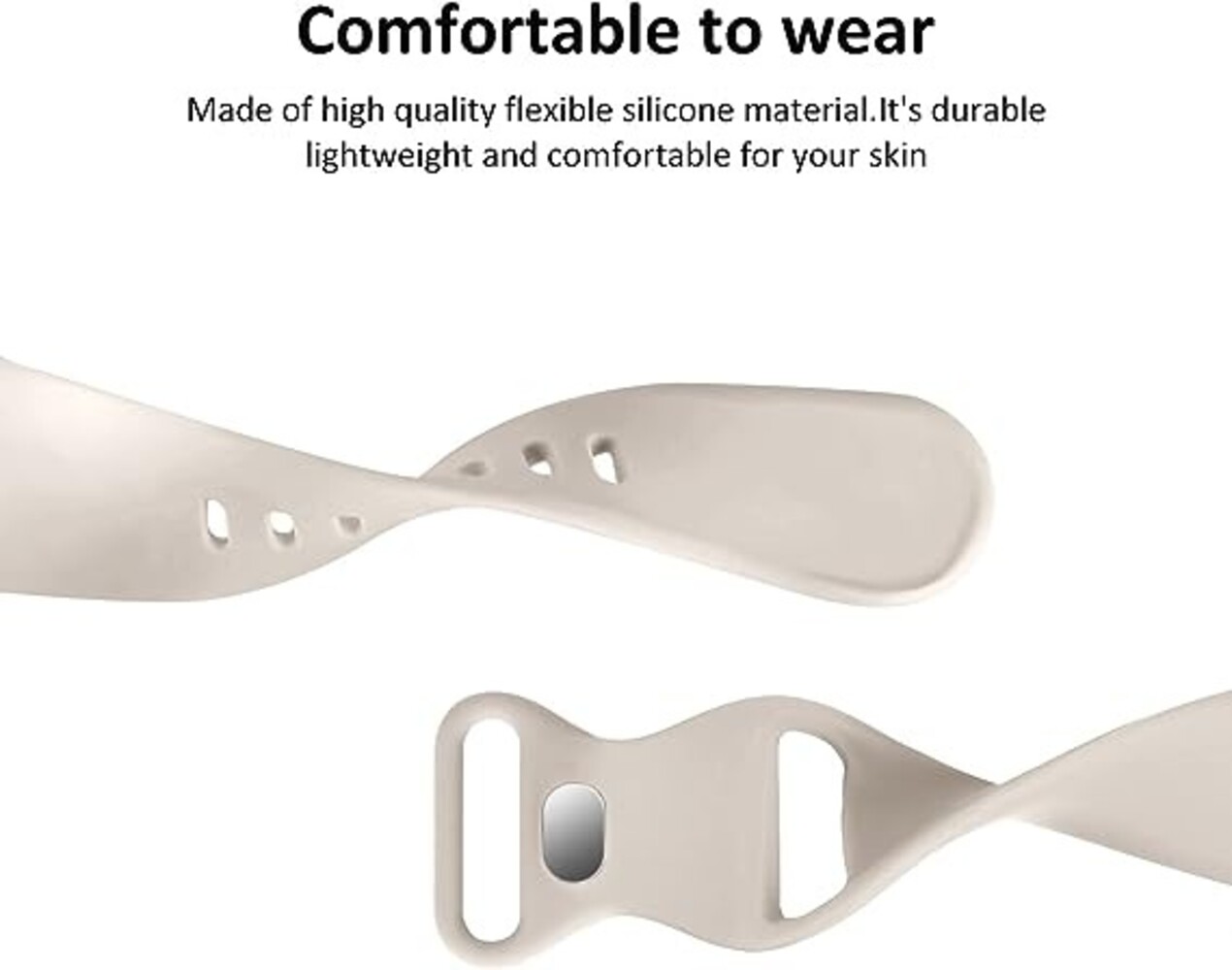 Strap-it Strap-it Bracelet silicone Apple Watch (lumiére stellaire)