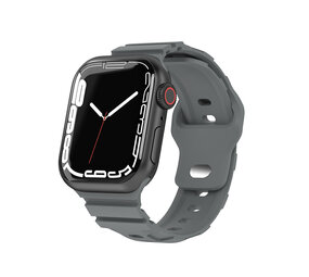 Strap-it Bracelet silicone armure Apple Watch (gris foncé)