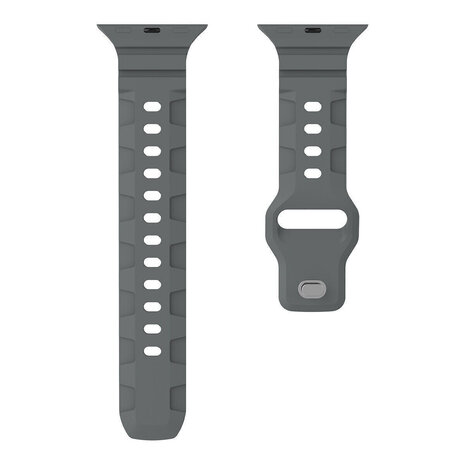 Strap-it Strap-it Bracelet silicone armure Apple Watch (gris foncé)