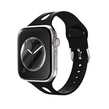 Strap-it Bracelet silicone fin Apple Watch (noir)