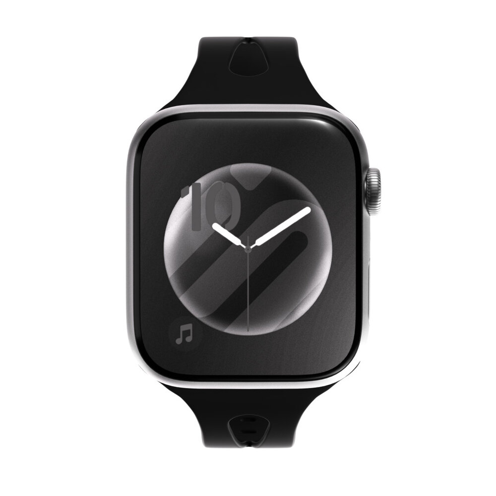 Strap-it Strap-it Bracelet silicone fin Apple Watch (noir)