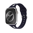 Strap-it Strap-it Bracelet silicone fin Apple Watch (bleu foncé)