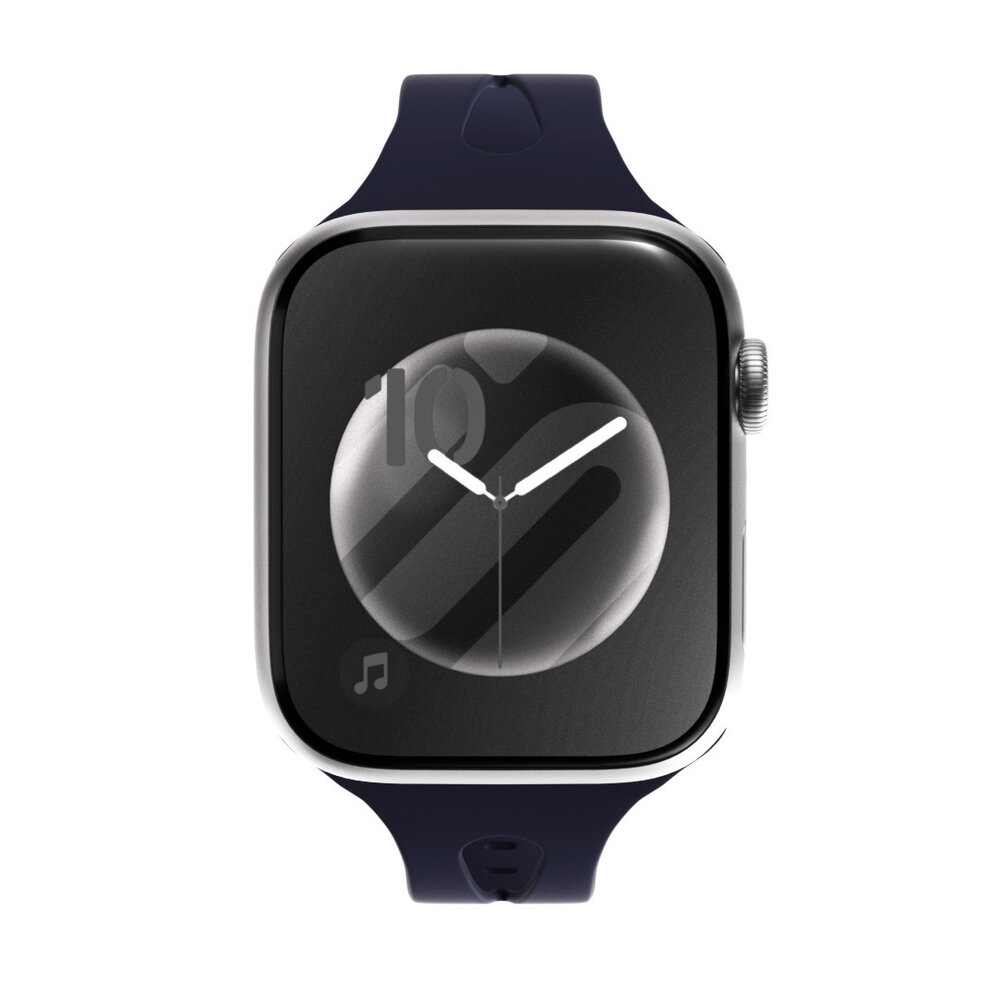 Strap-it Strap-it Bracelet silicone fin Apple Watch (bleu foncé)