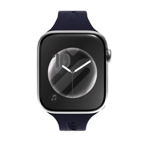 Strap-it Strap-it Bracelet silicone fin Apple Watch (bleu foncé)